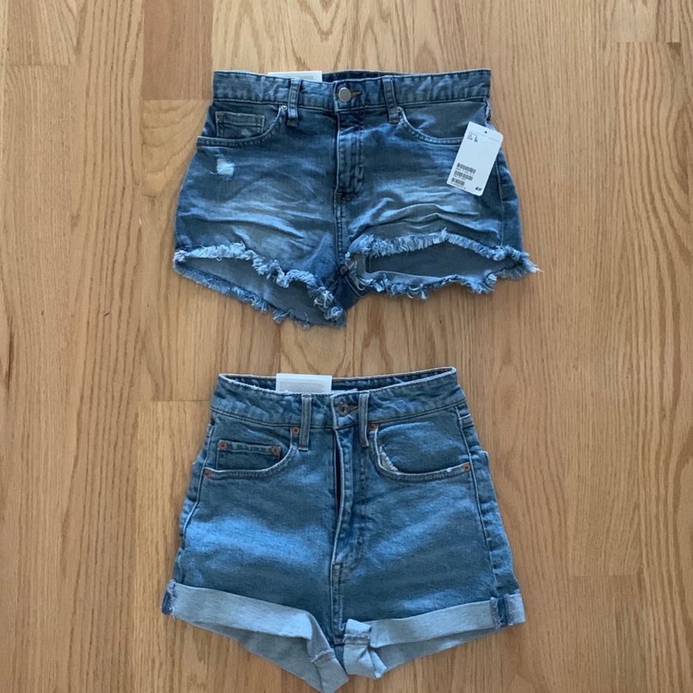 H&M blue Jean shorts bundle 2 0/2